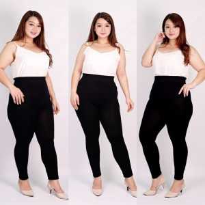 Legging Panjang Jumbo Tebal Bahan Spandek Strait Tebal - Lejing Jumbo - Celana Legging Wanita Jumbo Ukuran Jumbo XXL - Super Jumbo XXXL BB 55KG - 115KG / Legging Jumbo fit to Super Jumbo Tebal Bahan Soft Rayon Kaos Ukuran XXL Fit To XXXL