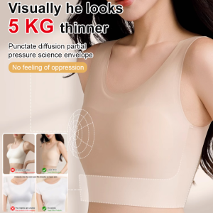 Seamless Bra for Women Large Breasts Small Size Anti Sagging Ultra Flat Chest Wrap Breast Shaping Sports Shockproof Vest Thin Style隐形大胸显小束胸内衣