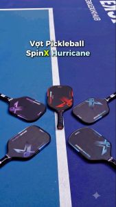Vợt Pickleball SpinX Hurricane Power Elongate Chính Hãng - Đỏ - Carbon Toray T700 - Full Foam Core - Ổn Định - Toàn