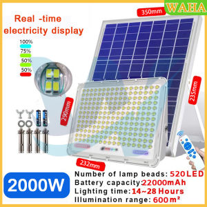 WAHA 3000w solar light indoor light buy 1 take 1 garden solar outdoor light waterproof solar flood light 500W/1000W/2000W/3000W太阳能户外灯壁灯投光灯