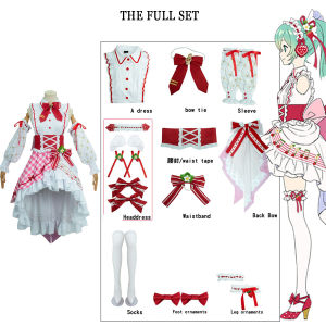 Hatsune Miku Cosplay Costume Carnival Party Dress Uniform Wig Halloween Costumes for Women Girls Lolita dress Outfit
