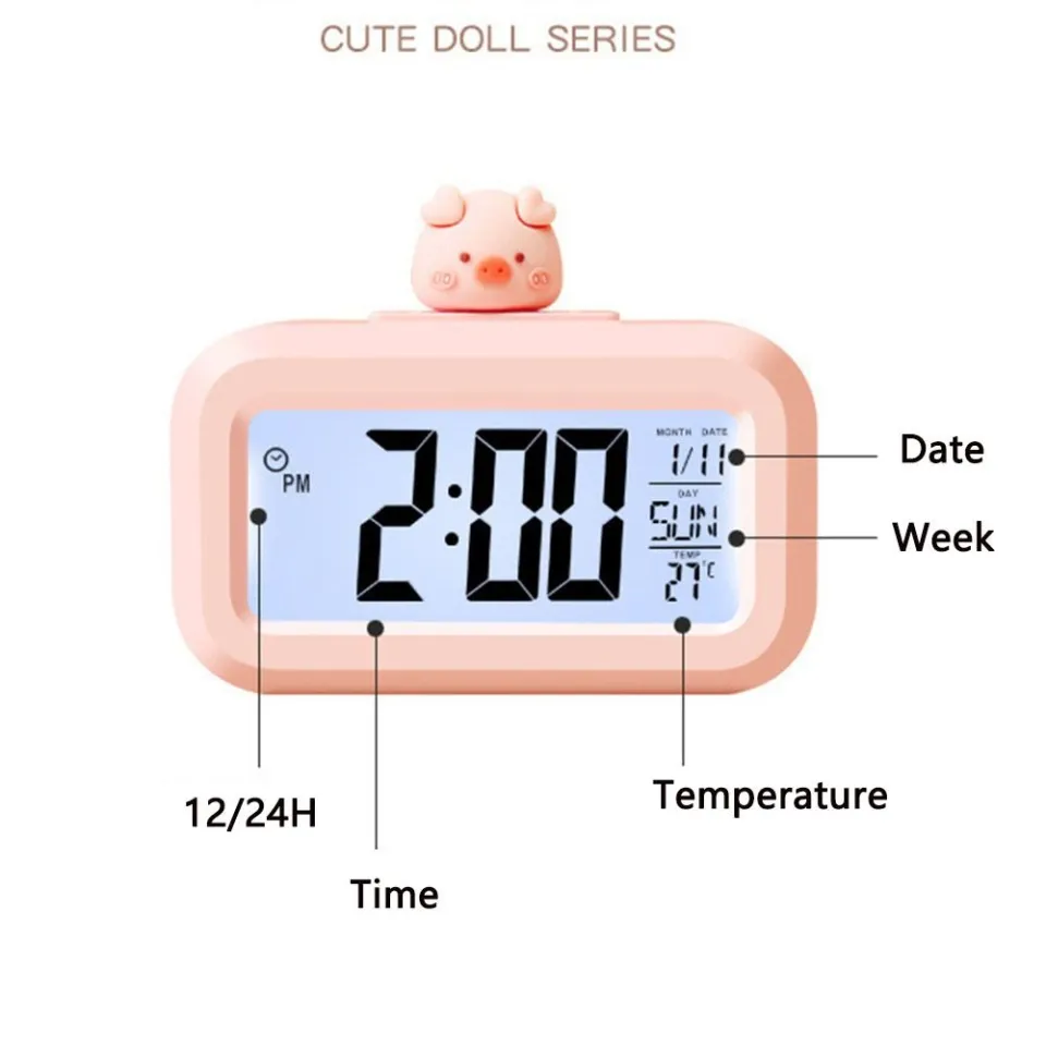 VICENDA Music LED Date Time Management For Studying Calendar Digital Table  Clocks Desktop Alarm Clock Reminder Countdown Timer