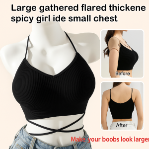 Large gathered flared thickened spicy girl ide small chest underwear