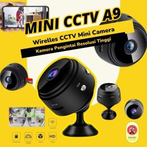 CCTV A9 Mini Camera Pengintai Pengawas Keamanan Wireless HD Infrared - Kamera Spy Hidden Mini Rekam Suara & Video 1080P Night Vision Motion Detection Baterai Tahan Lama Support MicroSD - Untuk Rumah Kantor Mobil dan Monitoring 24 Jam