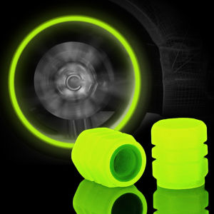 Luminous Valve Caps Car Fluorescent Tire Valves Cap Glow In The Dark Car Motorcycle Bike Wheel Plugs Tyre Hub Cover Decor Luminous Car Tire Valve Cap Fluorescent Night Glowing Decor Motorcycle Bike Wheel Nozzle Dustproof Tyre Valve Stem Caps