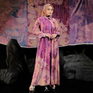 Shirin Zein - Gamis Kondangan Bahan Armani Silk Premium Motif Batik Series Lasem