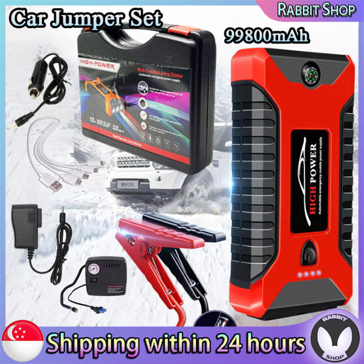 💛[SPOT] 99800Mah Car PowerBank Jump Starter Car Emergency jumper power ...