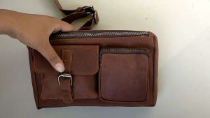 Tas Dragon Kulit Sapi Waist Bag Tas Dada Kulit Sapi Jenis Crazy Horse