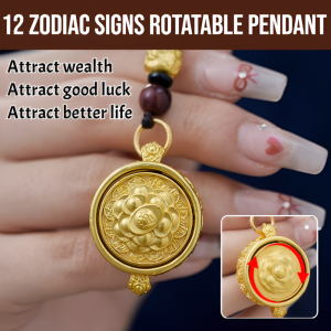 Feng Shui Good Lucky Charm Cornucopia Of Fortune And Wealth 12 Zodiac Signs Rotatable Pendant Zodiac Fate Attracts The Wealth Keychain