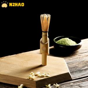 【N2HAO】 Matcha Whisk With Long Handle Matcha Powder Brush Tool Matcha Ceremony Accessory Japanese Style Handcurled Bamboo Tea Whisk