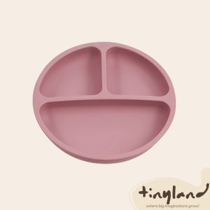 Suction Plate for Baby 100% Silicone Toddler Plates with Suction Divided BPA-Free Baby Led Weaning Essentials