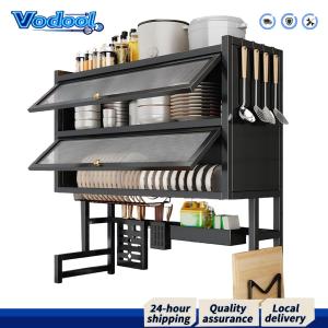 Double Layer Kitchen Sink Storage Rack with Drip Tray Multi-Functional Cabinet Detachable Bowl Storage Organizer Household Kitchen Accessories