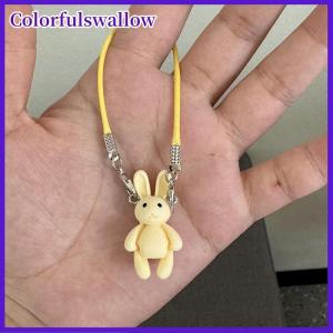 Colorfulswallow Dễ thương phim hoạt hình Mini Bunny Mặt dây chuyền Dollhouse Phụ kiện cho búp bê sang trọng cổ trang trí Kawaii thỏ mô hình quyến rũ ăn mặc đồ chơi