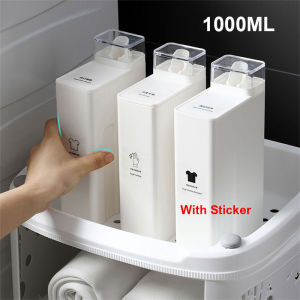 1000ml Laundry Detergent Sub Bottle Bathroom Large Capacity Sub Bottling Plastic Hand Sanitizer Supplement Replacement Bottle