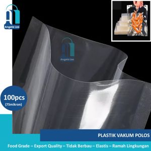 Plastik Vakum Polos dan Emboss 15x20cm Vacuum Bag Sealer Kemasan Makanan Frozen Food 100lbr