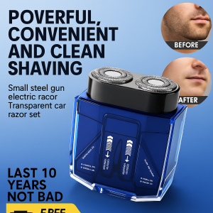 Portable Mini Mens Electric Shaver  LED Display Washable Beard Trimmer  Electric Hair Clipper Shaver Set USB Rechargeable Waterproof Travel Razor Household Haircut Machine