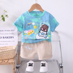 SETELAN BAJU ANAK LAKI-LAKI MOTIF BERUANG LUCU KEKINIAN / SETELAN KAOS ANAK / SET PAKAIAN BERKUALITAS