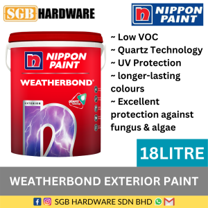 Nippon Weatherbond 18L Exterior Paint/ Cat Dinding Luar Rumah(Interior & Exterior Collection Page 1 & 2)