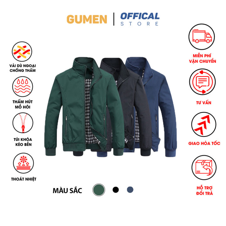 Áo Khoác Gió Nam Cao Cấp Mẫu Mới Vải Xịn Co Dãn, Form Trẻ Trung