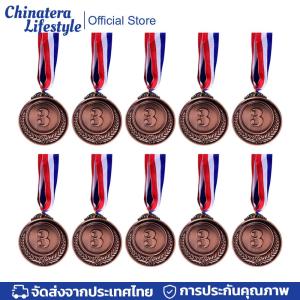 เหรียญรางวัลเงิน 10 ชิ้นเหรียญสังกะสีอัลลอยด์บรอนซ์รางวัลเหรียญผู้ชนะรางวัลริบบิ้นคอ 2 นิ้วสำหรับกิจกรรมเด็กเด็ก