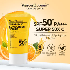 [โปรโมชั่น] VIBRANT GLAMOUR ซีรัมกันแดดวิตามินซี 30ก SPF50+ PA+++ ป้องกัน UVA/UVB | เนื้อบางเบา Non-greasy | การฟื้นฟูผิว