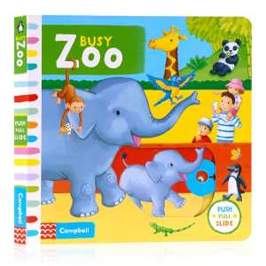 FU Campbell My Busy Book Push Pull Slide Board Books Buku Cerita Anak Kids Story Book