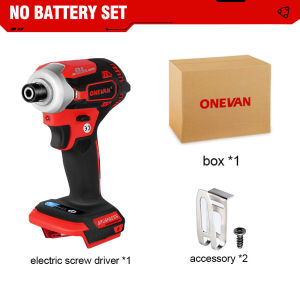 ONEVAN 1000W 588NM Cordless Electric Screwdriver Power Drill 5-Gears Brushless Impact Wrench Rechargable Drill Driver+ 3 LED Light For Makita 18V Battery