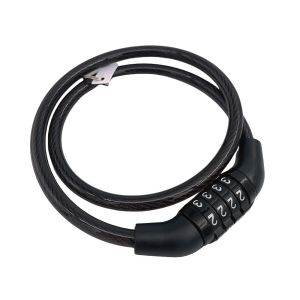 1M Universal Anti Theft MTB Bike Lock 4 Digit Password Bicycle Lock Steel Cable Spiral Safety Lock