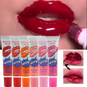 Women Girls Lip Gloss Matte Waterproof Lipstick TATTOO Megic Color Peel Mask Tint Pack Long Lasting Makeup lips Tools [Medona]