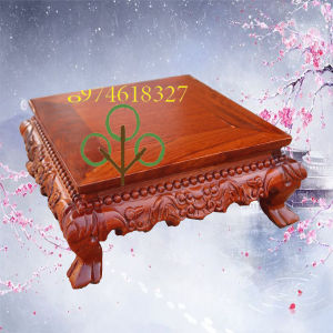 Đôn để đồ gốmcây cảnhtượng kỷ rồng gỗ hương cao 8cm