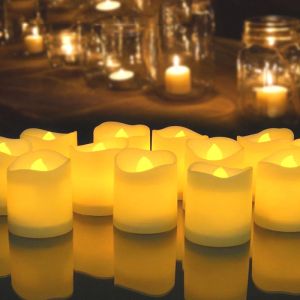 MIAOKA Flameless LED Candles Tea Light Creative Heart Shape Candles Lamp Battery Powered Home Wedding Birthday Party Decoration Lighting