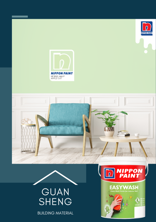 NIPPON Paint Easy Wash (Green Series) 1L/5L Indoor Water Based Wall