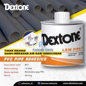LEM PIPA PVC KALENG 400gr DEXTONE ORIGINAL LEM PARALON CAIR 400 GRAM - LEM PRALON KALENG DEXTON