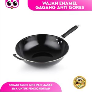 [ GAGANG ] WAJAN ENAMEL GAGANG ANTI GORES 34 CM
