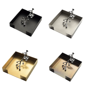 Modern Napkin Holder Flat Designs with Sturdy Stainless Steel Materials for Farmhouses Dinner and Home Organization