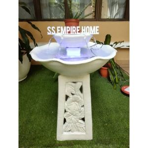 S70 White Feng Shui 2 ft Water Fountain Kolam Air Sandstone Garden Water Feature Balinese 风水流水喷泉瀑布池 Fish Waterfall Home