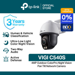 TP-Link Official Store | VIGI C540S | 4MP ColorPro Night Vision Pan Tilt Outdoor Home Security Network CCTV Camera Connect to Cellphone