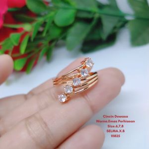 Cincin Perhiasan Aksesoris Lapis Emas Terlaris Termurah Titanium Tembaga Xuping