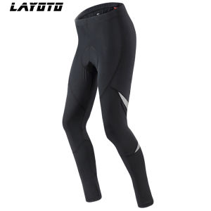 LAYOTO Mens Reflective Bicycle Pants Gel Padded Cycling Compression Tights Leggings Outdoor Riding Bike Pants