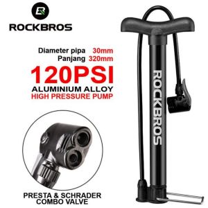 MURAH Pompa Sepeda Rockbros Pump MTB Roadbike Presta Bola ban motor 5938