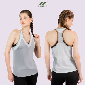 Áo tank top thể thao nữ tập Gym Yoga Pilates TYM TTWT005 - Form rộng phối lưới cổ chữ V - TYM FASHION