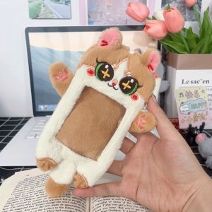 MMLUCK Mềm Ví đựng thẻ hoạt hình bằng vải nhung lông Hình động vật Ins Ốp bảo vệ ảnh Di động Mèo Ví đựng thẻ tín dụng ID Sinh viên