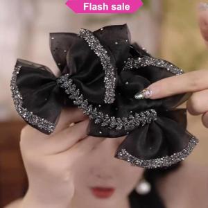 SHENHAO2🎀 Tinh Tế Thanh Lịch Ngọt Ngào Lưới Bow Tóc Clip Của Phụ Nữ Sau Khi Não Kẹp Tóc Mũ Nón Phụ Kiện Quà Tặng