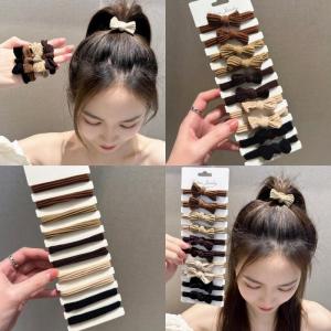 Ikat Rambut Pita Elastis isi 5 pcs Kunciran Rambut Pita Korean Style Karet Rambut Pita Ikat Rambut Scrunchie