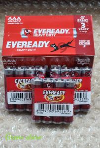 Combo 12 pin tiểu AA đỏ EVEREADY 1.5V Heavy Duty dùng cho đồng hồ treo tường remote TV đồ chơi