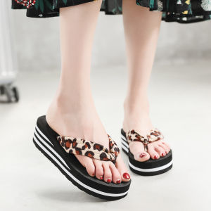 [Free Shipping] Towel Fabric Flip-Flops For Women Wedge Heel Thick Sole High Heel Wavy Sole Platform Shoes Yaluda Handmade Special Slippers