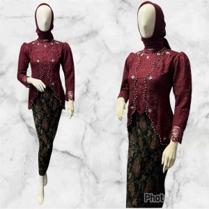 Kebaya kutubaru wisuda/kebaya lamaran/kebaya pesta/kebaya kutubaru modern