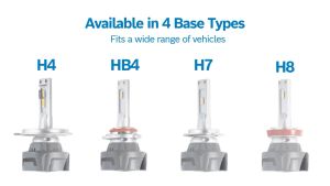 Bosch Headlight Bulb PAIR for Toyota Hilux 1990 - 1997 DLX / SR5  Standard  All Weather  LED