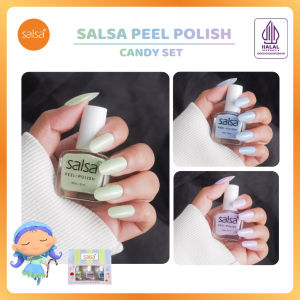 SALSA Peel Polish Indonesia / Kutek Lupas 10ml / Halal Peel Off Breathable Hijab Friendly / Cat Kuku Nail / Florish Coffee Bakery Candy Art Salon Pet Shop Boutique Fruit Market / Matte Glossy Nude Bening / Satuan Full Set / Beauty Tools / Cosmetic Series