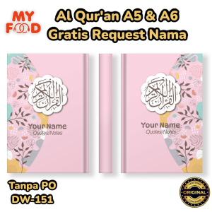 Hampers Pink Al-Quran A5 10in1 Custom Nama Sajadah Hijab Tasbih Kado Cewek Gift Box Muslimah Quran